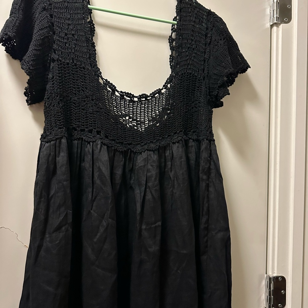 Doen Black Lace-Trim Maxi Dress - Picture 2 of 12